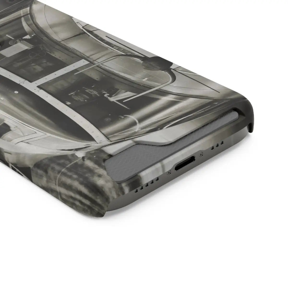 B-25J Mitchell Vintage Airplane Phone Case with Card Holder - Gifts for pilots - Aviation apparel
