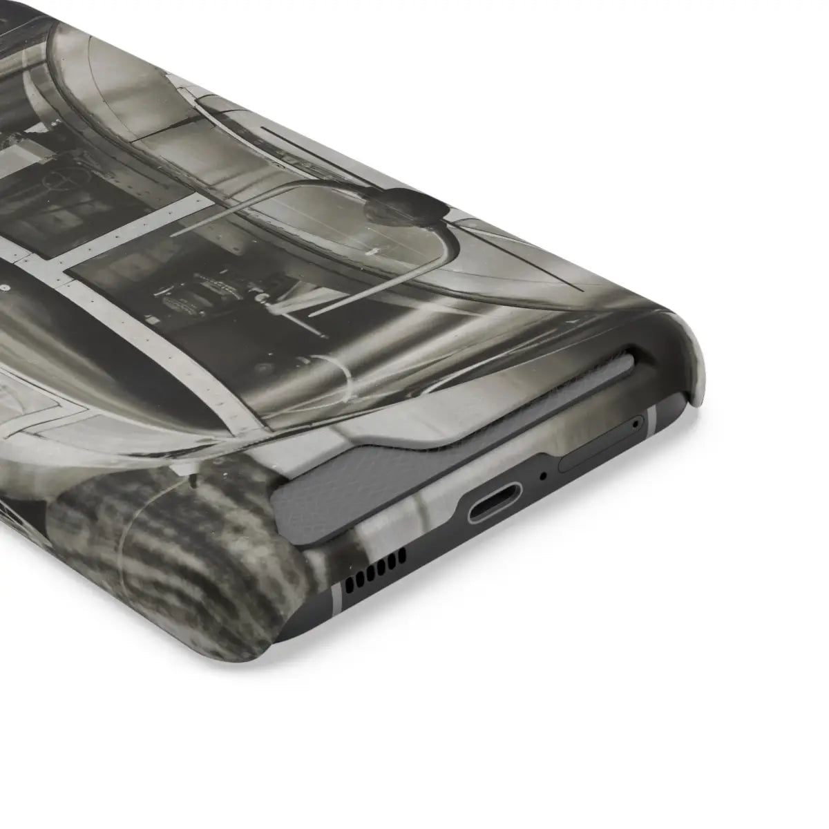 B-25J Mitchell Vintage Airplane Phone Case with Card Holder - Gifts for pilots - Aviation apparel