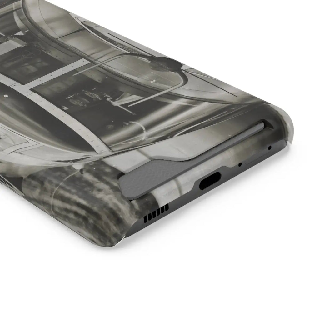 B-25J Mitchell Vintage Airplane Phone Case with Card Holder - Gifts for pilots - Aviation apparel
