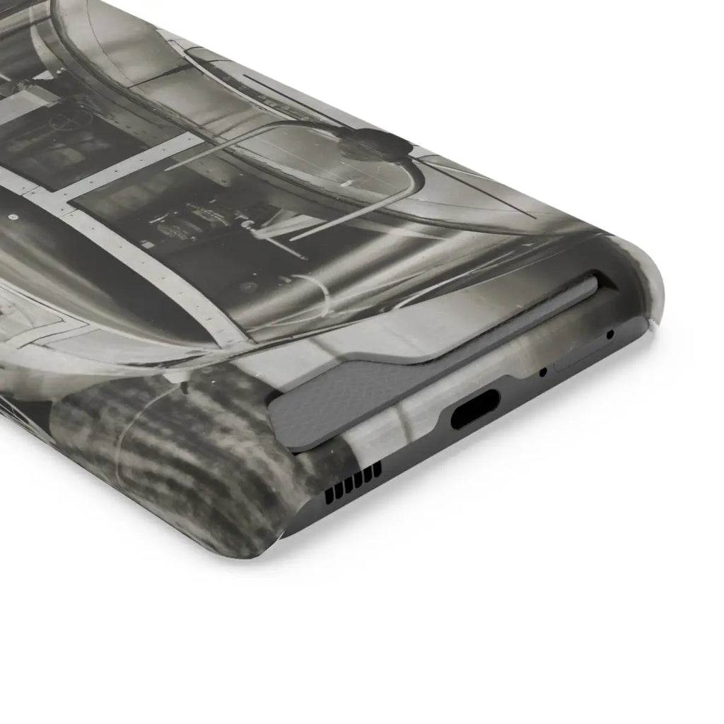 B-25J Mitchell Vintage Airplane Phone Case with Card Holder - Gifts for pilots - Aviation apparel