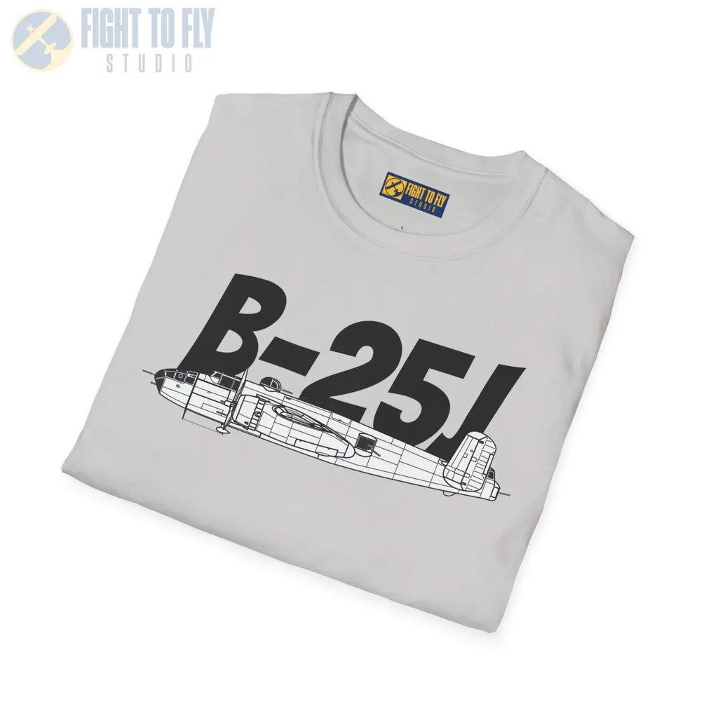 B-25J Mitchell Side Profile T-Shirt - Pilot gifts - WWII warbird t-shirt