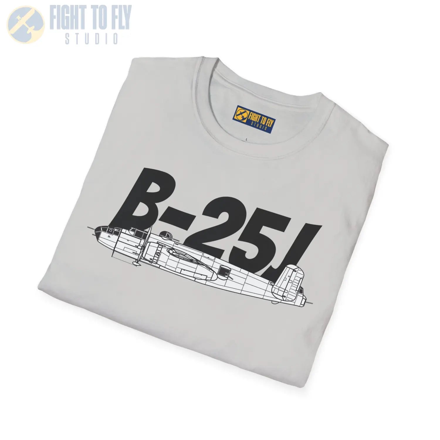 B-25J Mitchell Side Profile T-Shirt - Pilot gifts - WWII warbird t-shirt