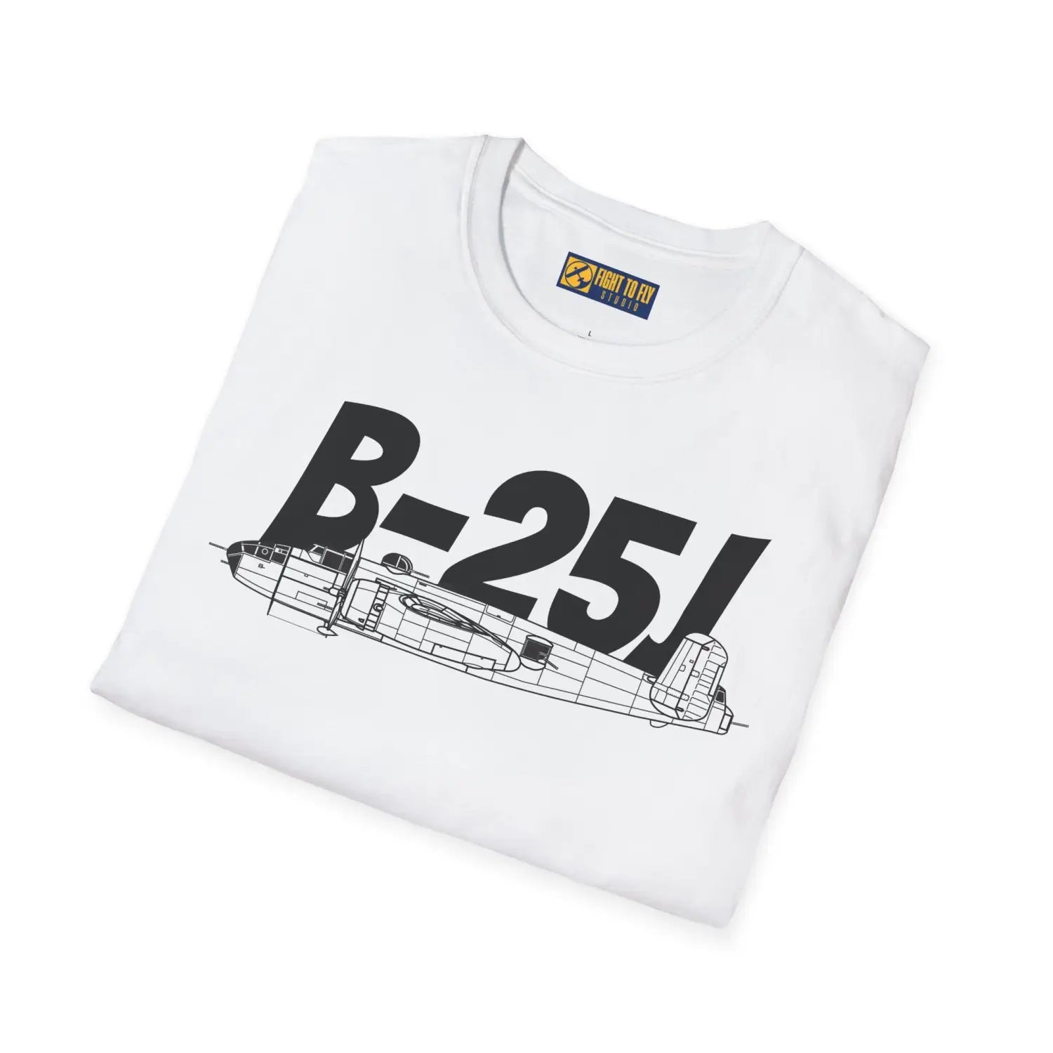 B-25J Mitchell Side Profile T-Shirt - Pilot gifts - WWII warbird t-shirt