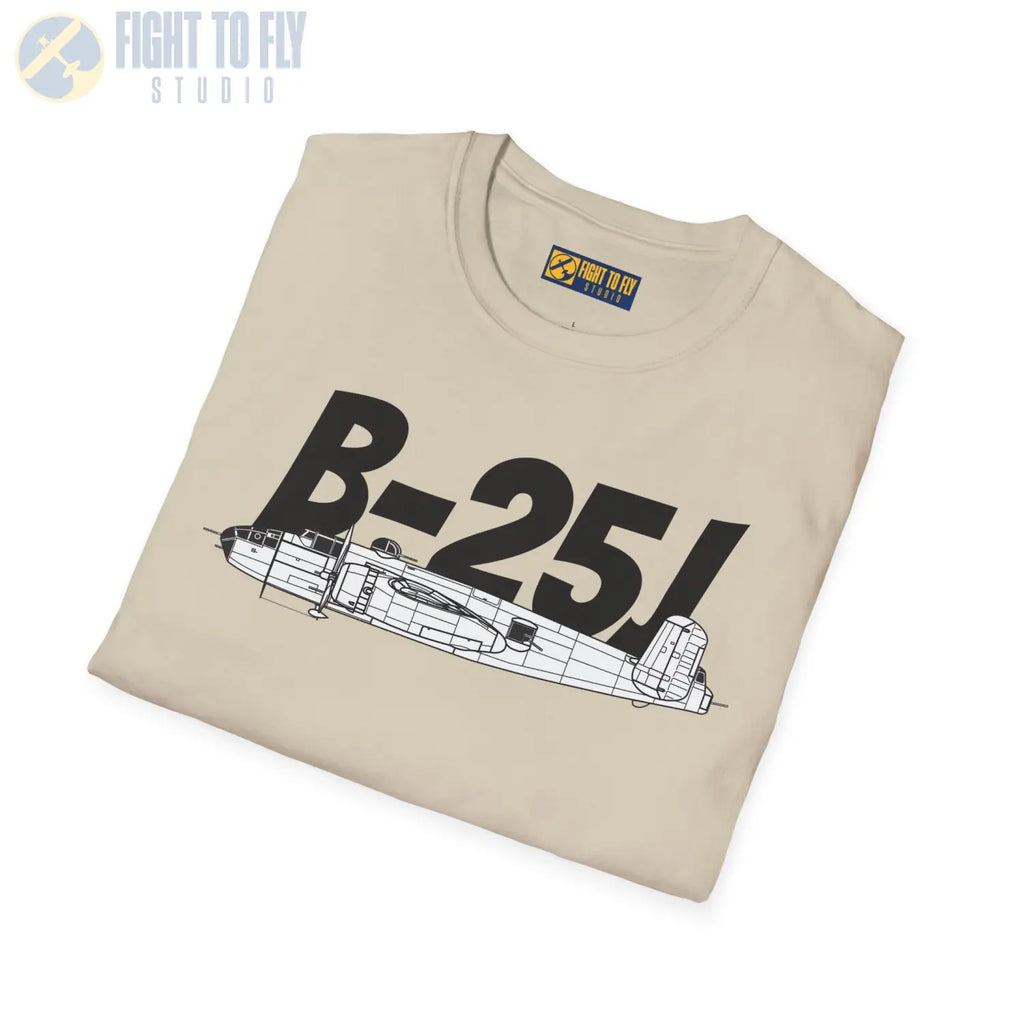 B-25J Mitchell Side Profile T-Shirt - Pilot gifts - WWII warbird t-shirt