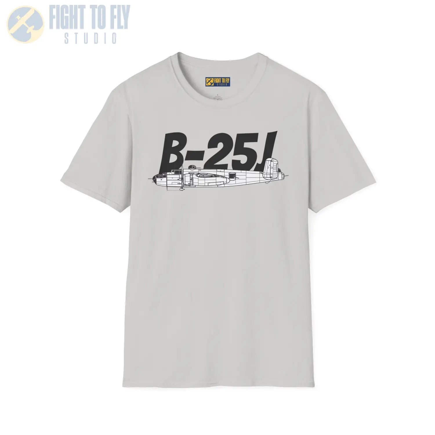 B-25J Mitchell Side Profile T-Shirt - Pilot gifts - WWII warbird t-shirt