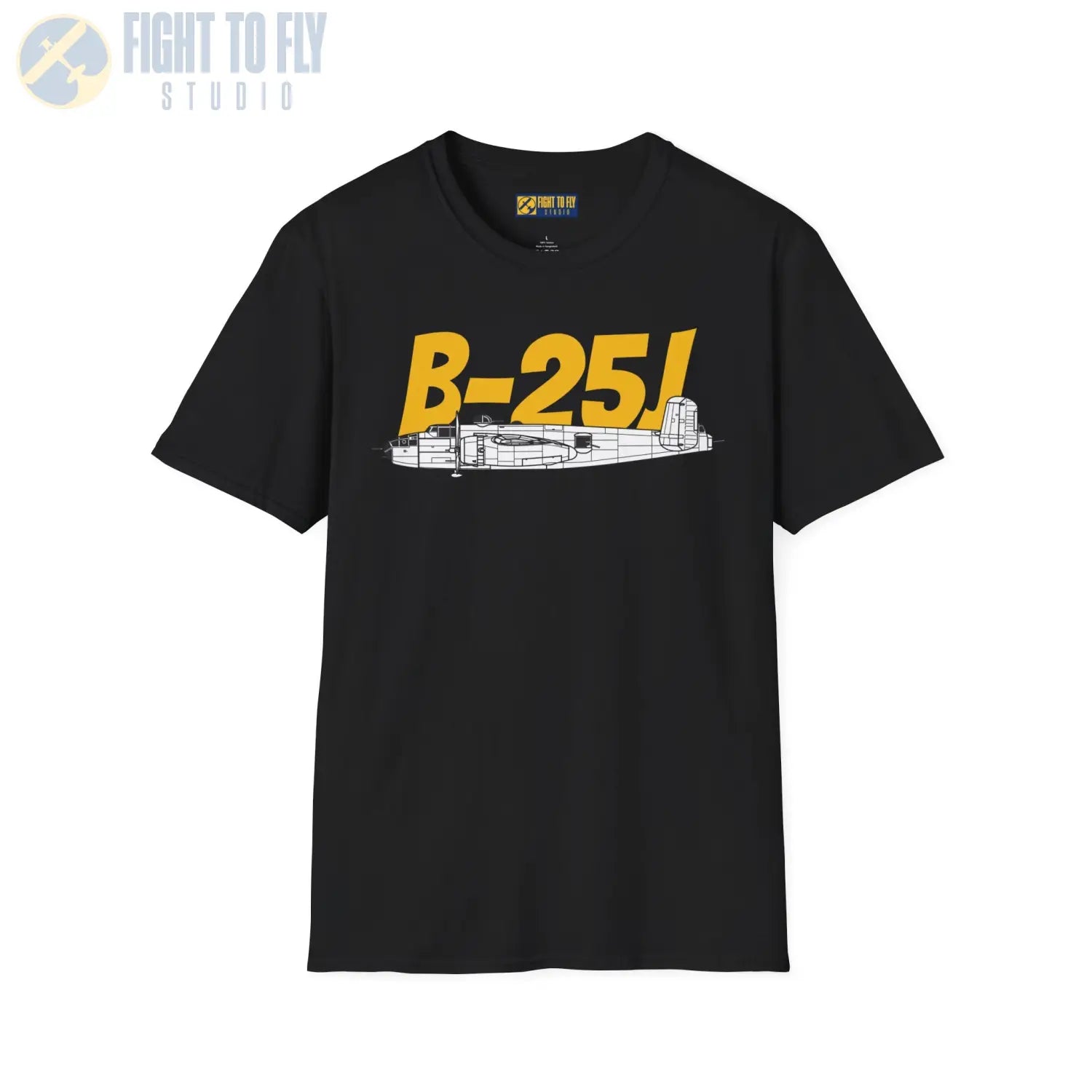 B-25J Mitchell Side Profile T-Shirt - Pilot gifts - WWII warbird t-shirt