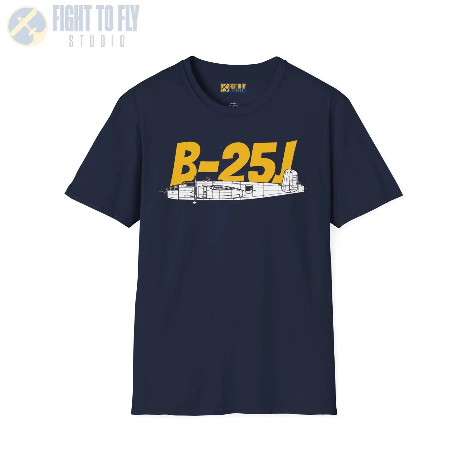 B-25J Mitchell Side Profile T-Shirt - Pilot gifts - WWII warbird t-shirt
