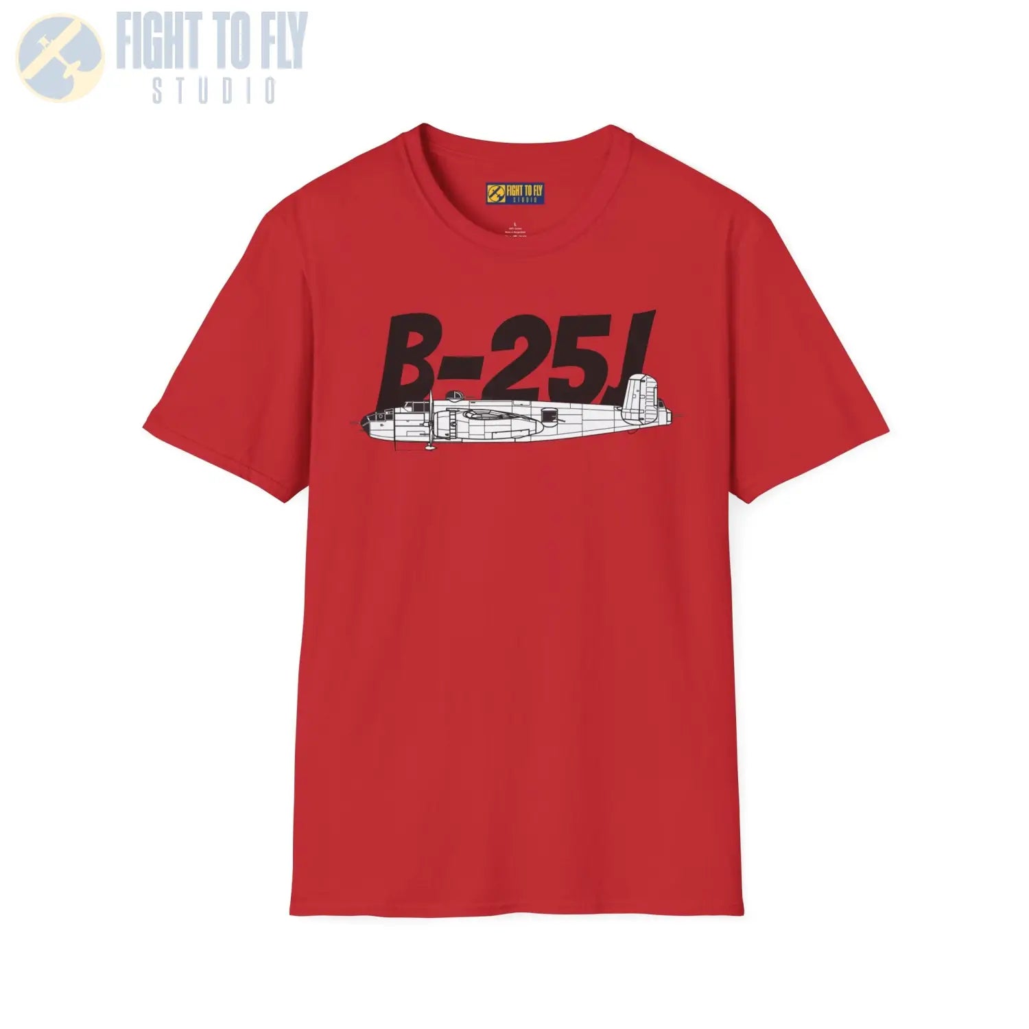 B-25J Mitchell Side Profile T-Shirt - Pilot gifts - WWII warbird t-shirt
