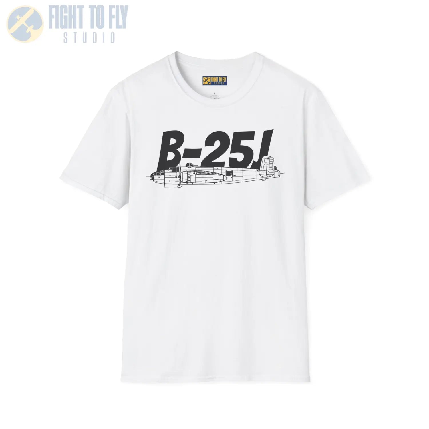 B-25J Mitchell Side Profile T-Shirt - Pilot gifts - WWII warbird t-shirt
