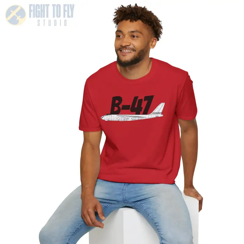 B 47 Side Profile T Shirt – Jet Powered Bomber Tee Pilot gifts WWII warbird t shirt