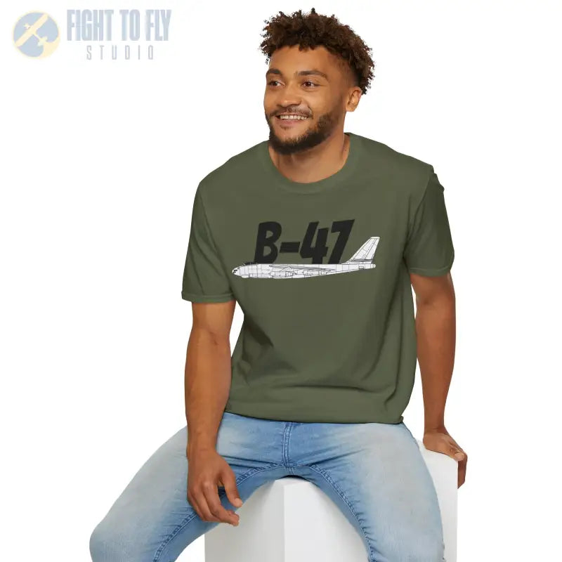 B 47 Side Profile T Shirt – Jet Powered Bomber Tee Pilot gifts WWII warbird t shirt
