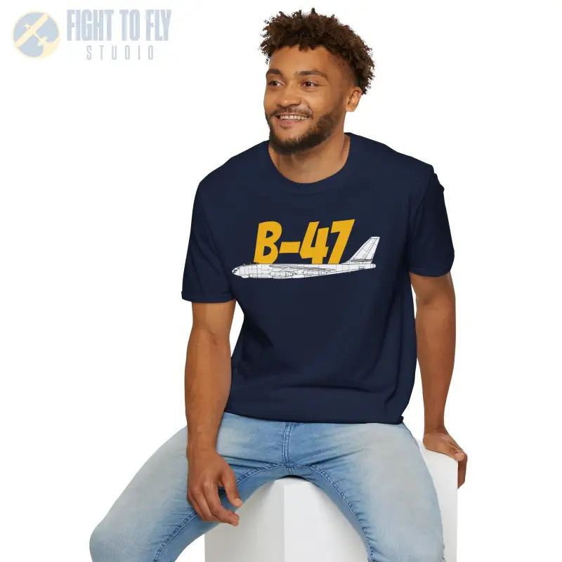 B 47 Side Profile T Shirt – Jet Powered Bomber Tee Pilot gifts WWII warbird t shirt