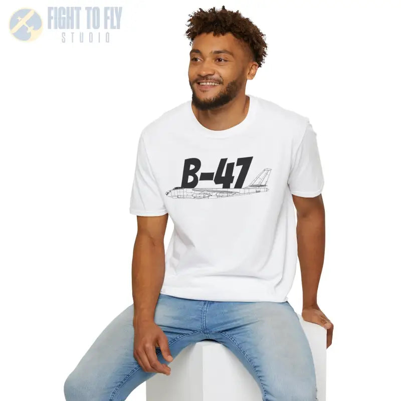 B 47 Side Profile T Shirt – Jet Powered Bomber Tee Pilot gifts WWII warbird t shirt
