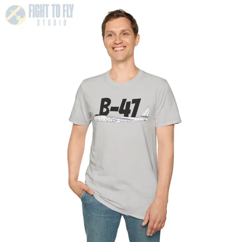 B 47 Side Profile T Shirt – Jet Powered Bomber Tee Pilot gifts WWII warbird t shirt