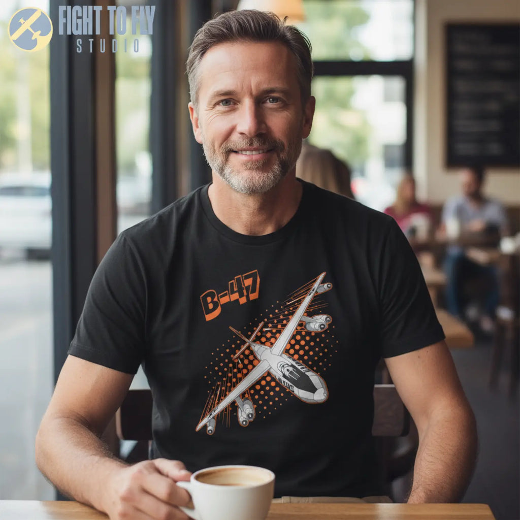 B-47 Stratojet Comic Style T-Shirt - Pilot gifts - WWII warbird t-shirt