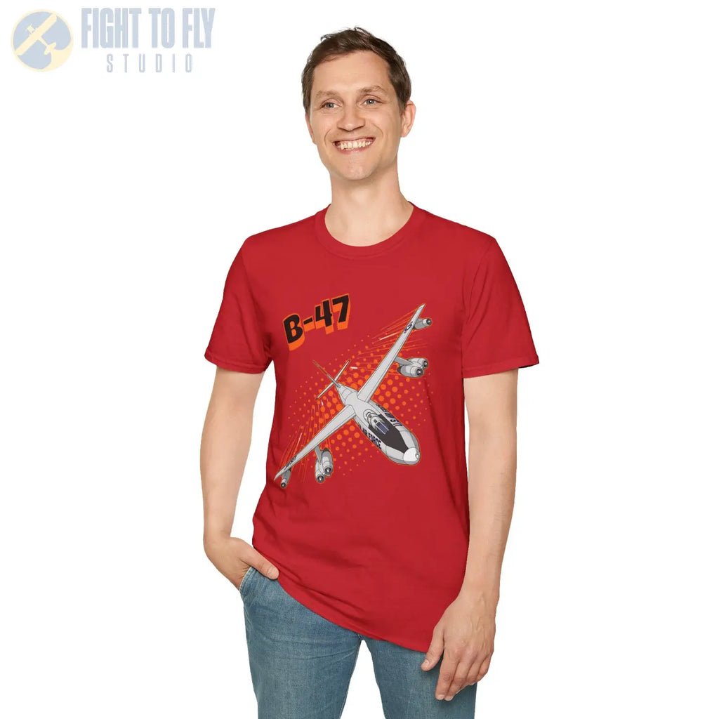 B-47 Stratojet Comic Style T-Shirt - Pilot gifts - WWII warbird t-shirt