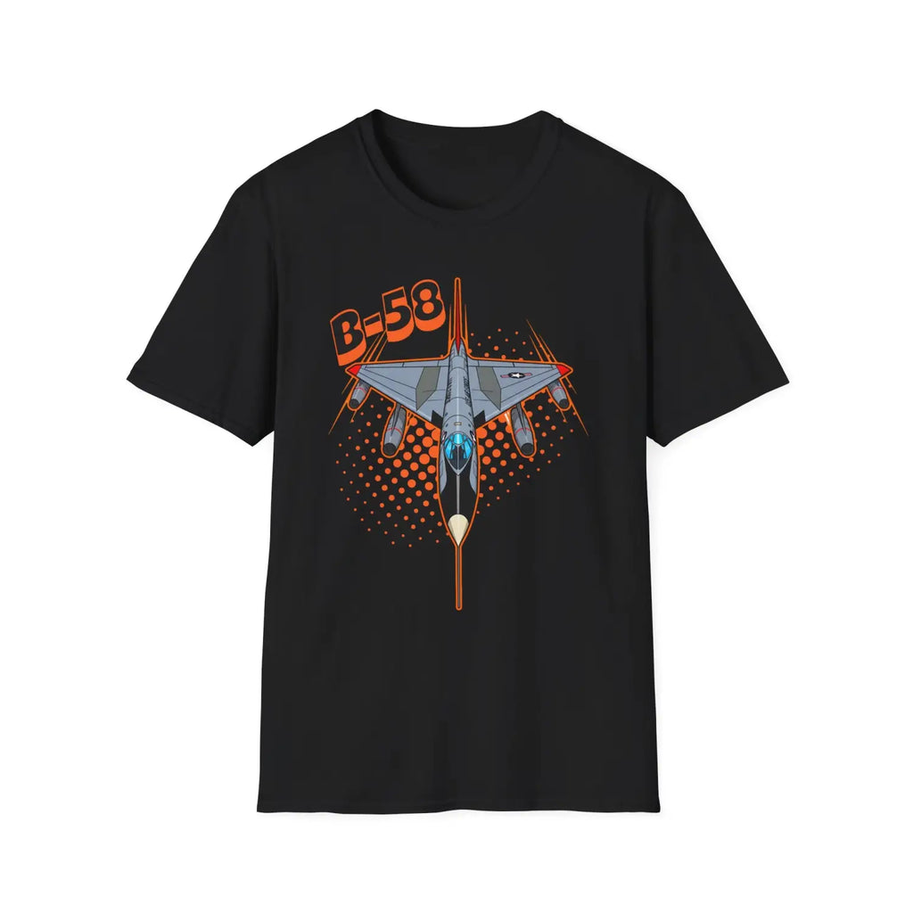 B-58 Hustler Comic Style T-Shirt - Pilot gifts - WWII warbird t-shirt