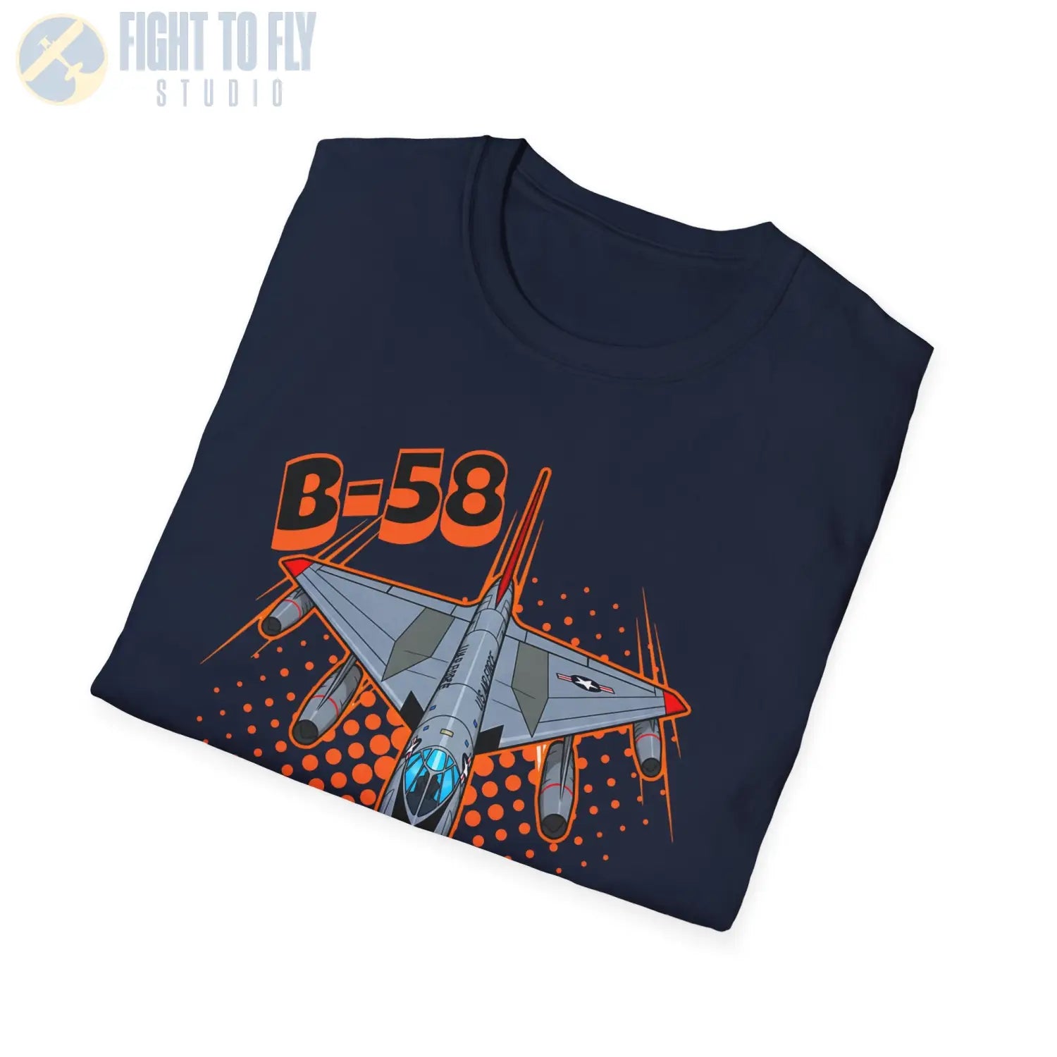 B-58 Hustler Comic Style T-Shirt - Pilot gifts - WWII warbird t-shirt