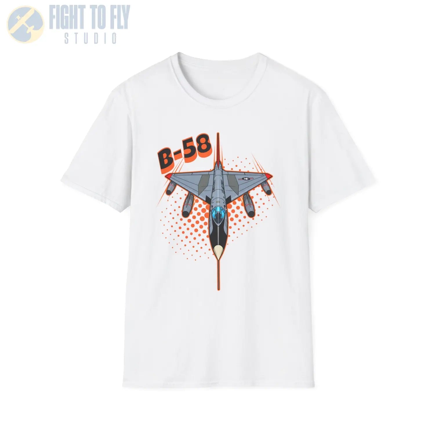 B-58 Hustler Comic Style T-Shirt - Pilot gifts - WWII warbird t-shirt