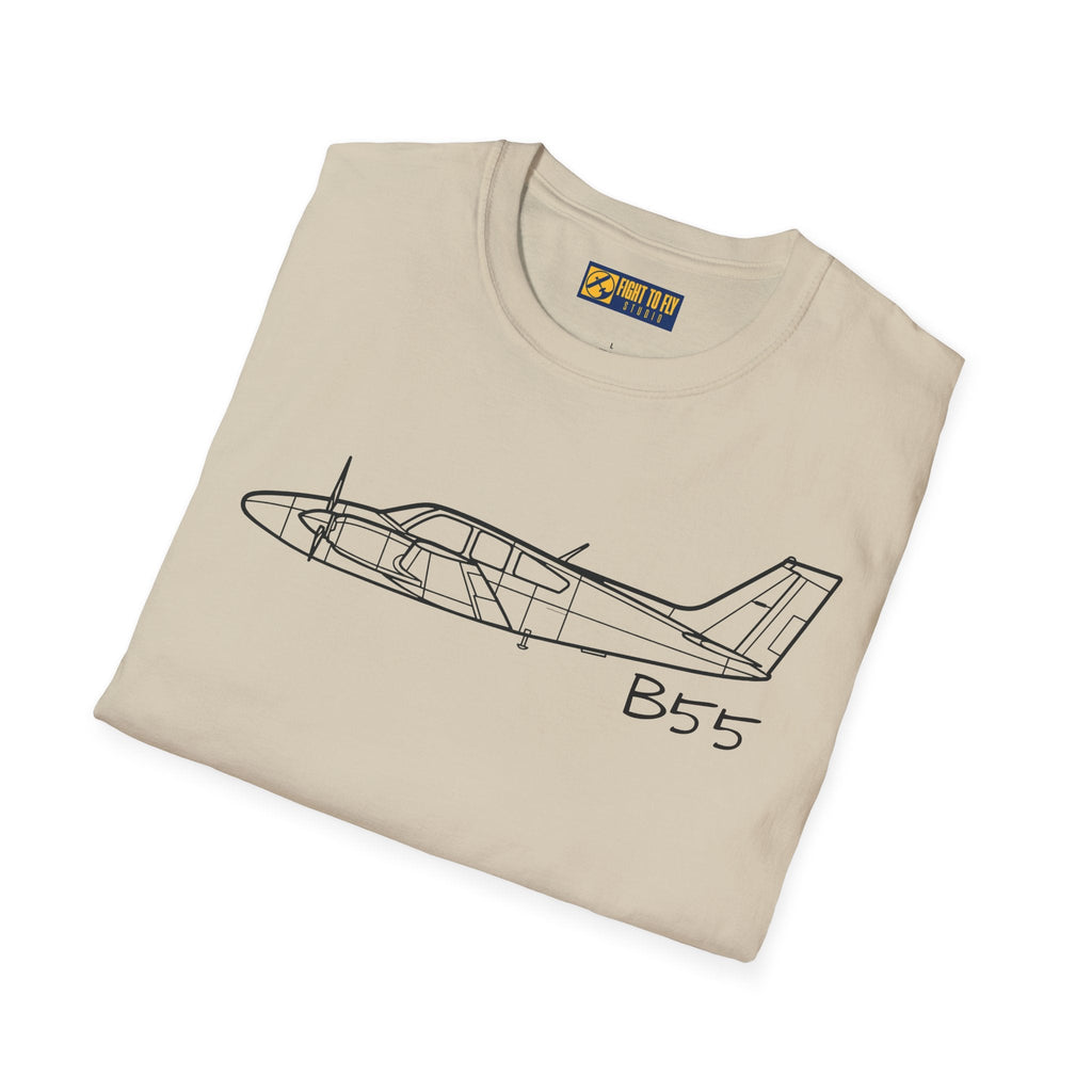 B55 Baron T-Shirt – Classic Twin-Engine Beech Tee - Gifts for pilots - Aviation apparel