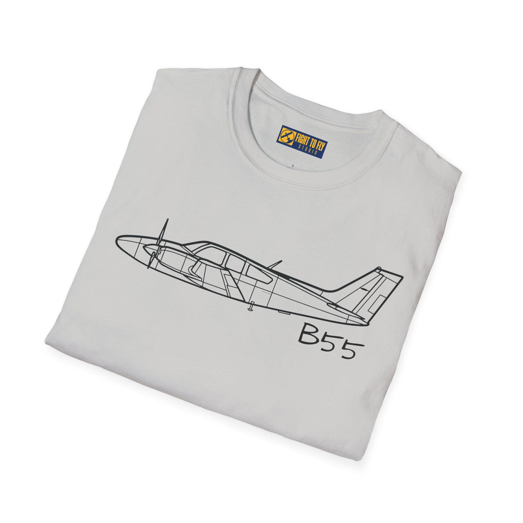 B55 Baron T-Shirt – Classic Twin-Engine Beech Tee - Gifts for pilots - Aviation apparel