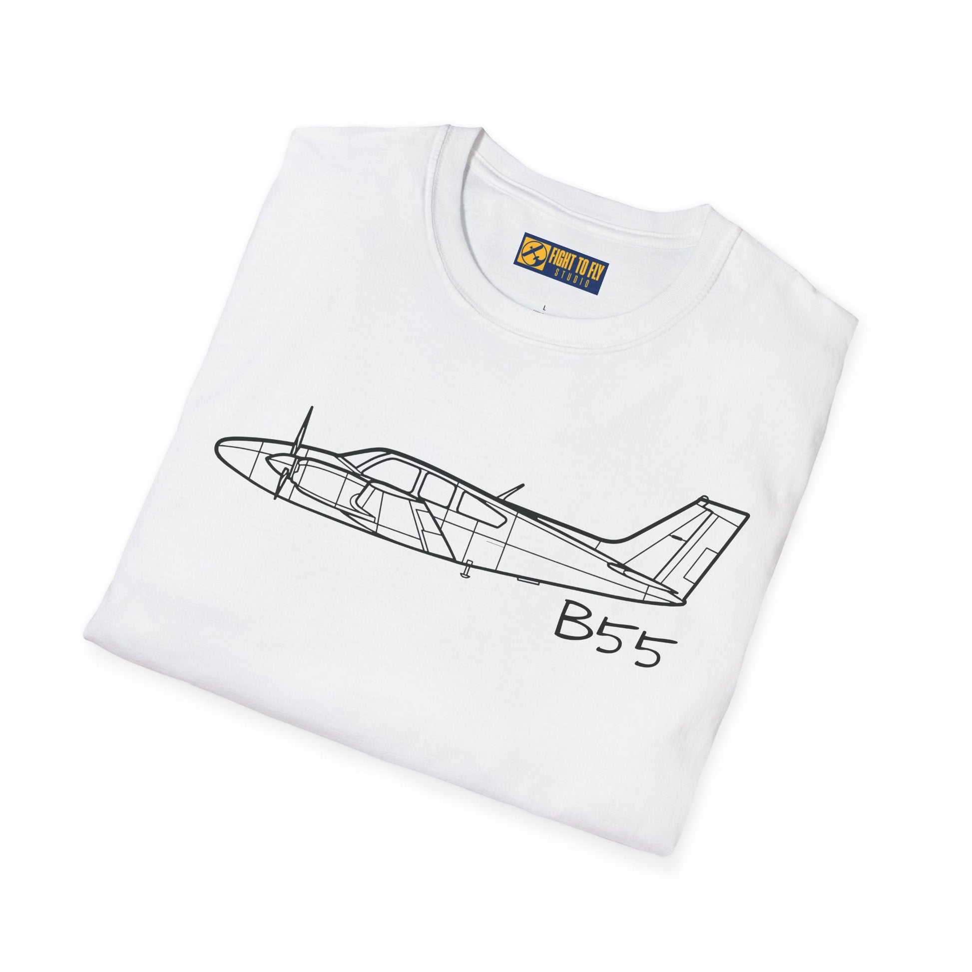 B55 Baron T-Shirt – Classic Twin-Engine Beech Tee - Gifts for pilots - Aviation apparel