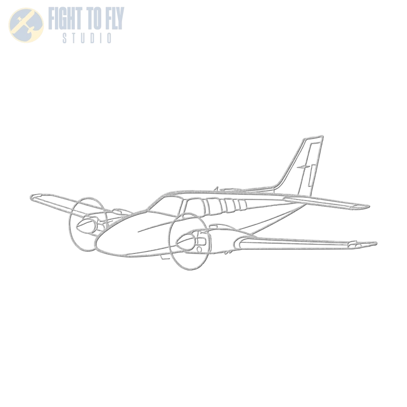 B58 Baron Die Cut Metal Wall Art - Sign - Pilot gifts - WWII warbird t-shirt