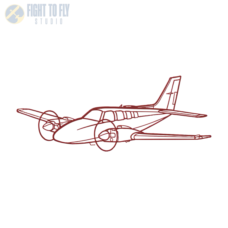 B58 Baron Die Cut Metal Wall Art - Sign - Pilot gifts - WWII warbird t-shirt