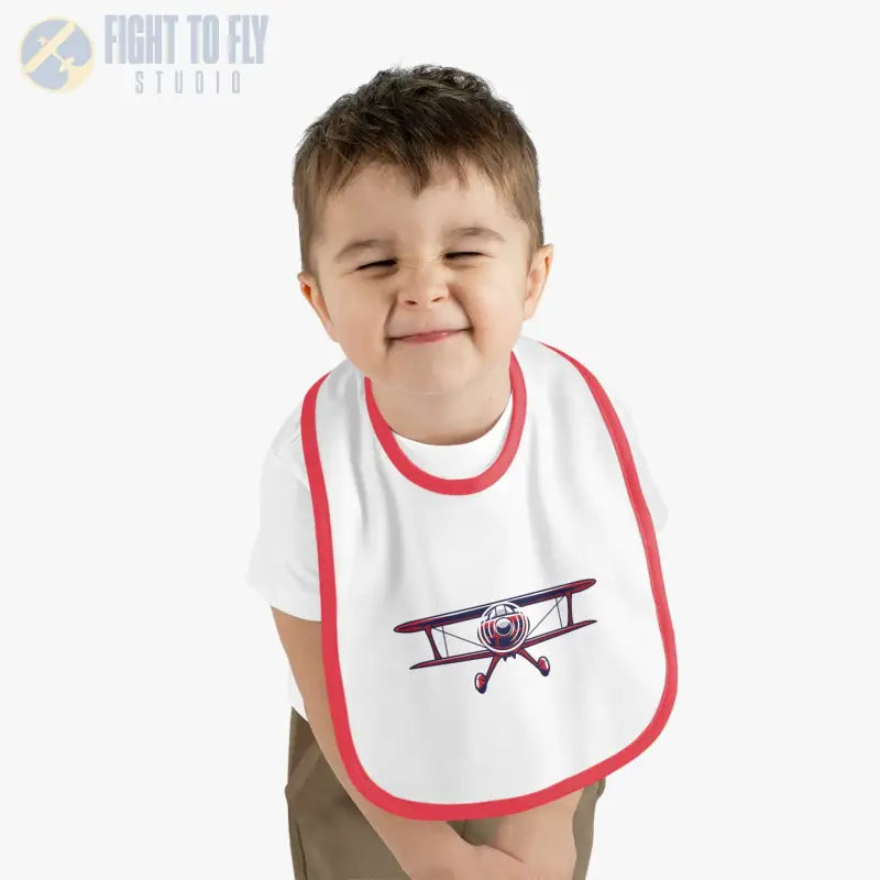 Baby Airplane Bib - Sporty Biplane - Kids clothes - Pilot gifts - WWII warbird t-shirt
