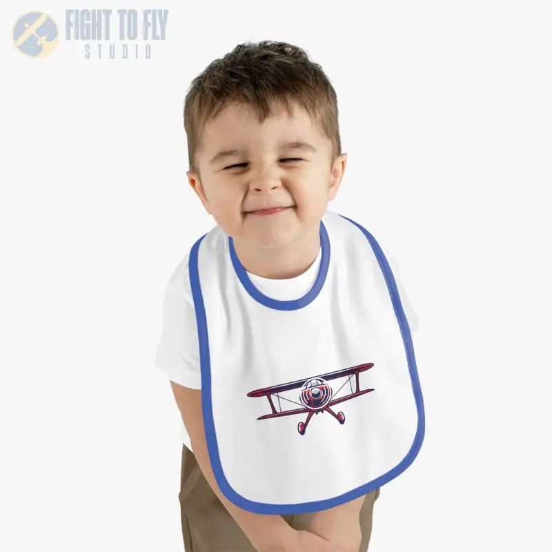 Baby Airplane Bib - Sporty Biplane - Kids clothes - Pilot gifts - WWII warbird t-shirt
