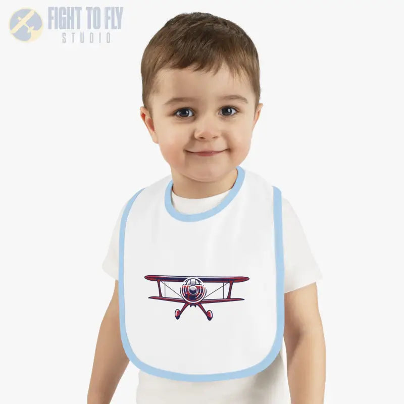 Baby Airplane Bib - Sporty Biplane - Kids clothes - Pilot gifts - WWII warbird t-shirt