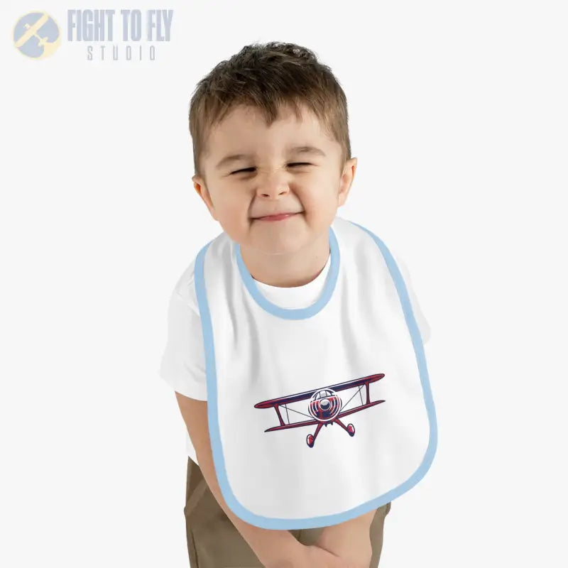 Baby Airplane Bib - Sporty Biplane - Kids clothes - Pilot gifts - WWII warbird t-shirt