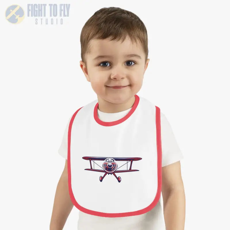 Baby Airplane Bib - Sporty Biplane - Kids clothes - Pilot gifts - WWII warbird t-shirt