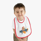 Baby Airplane Bib with Contrast Trim - Kids clothes - Pilot gifts - WWII warbird t-shirt