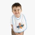 Baby Airplane Bib with Contrast Trim - Kids clothes - Pilot gifts - WWII warbird t-shirt