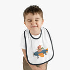Baby Airplane Bib with Contrast Trim - Kids clothes - Pilot gifts - WWII warbird t-shirt