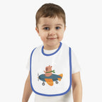 Baby Airplane Bib with Contrast Trim - Kids clothes - Pilot gifts - WWII warbird t-shirt