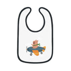 Baby Airplane Bib with Contrast Trim - Kids clothes - Pilot gifts - WWII warbird t-shirt