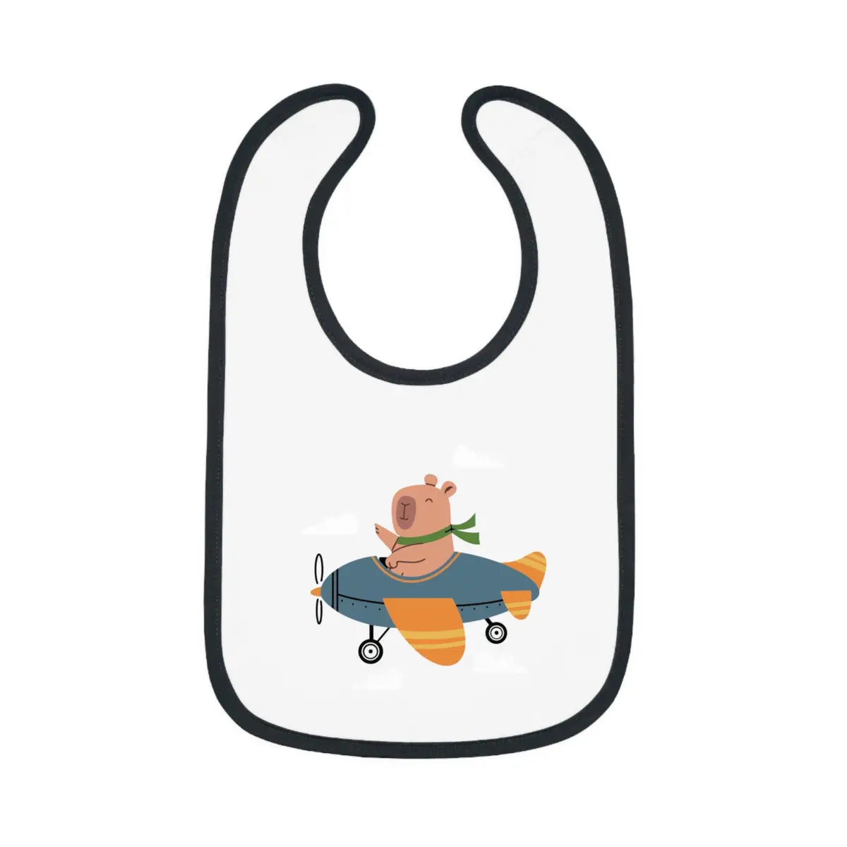 Baby Airplane Bib with Contrast Trim - Kids clothes - Pilot gifts - WWII warbird t-shirt
