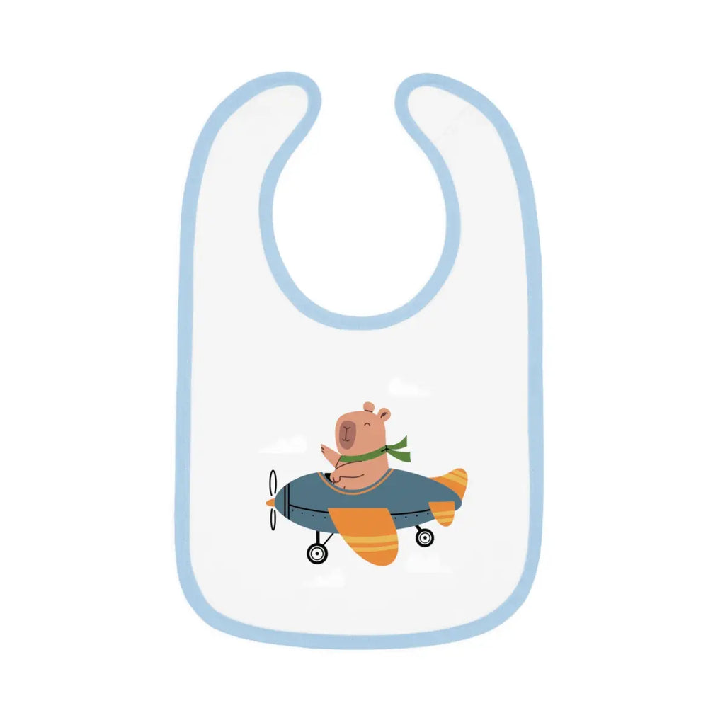 Baby Airplane Bib with Contrast Trim - Kids clothes - Pilot gifts - WWII warbird t-shirt