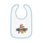 Baby Airplane Bib with Contrast Trim - Kids clothes - Pilot gifts - WWII warbird t-shirt