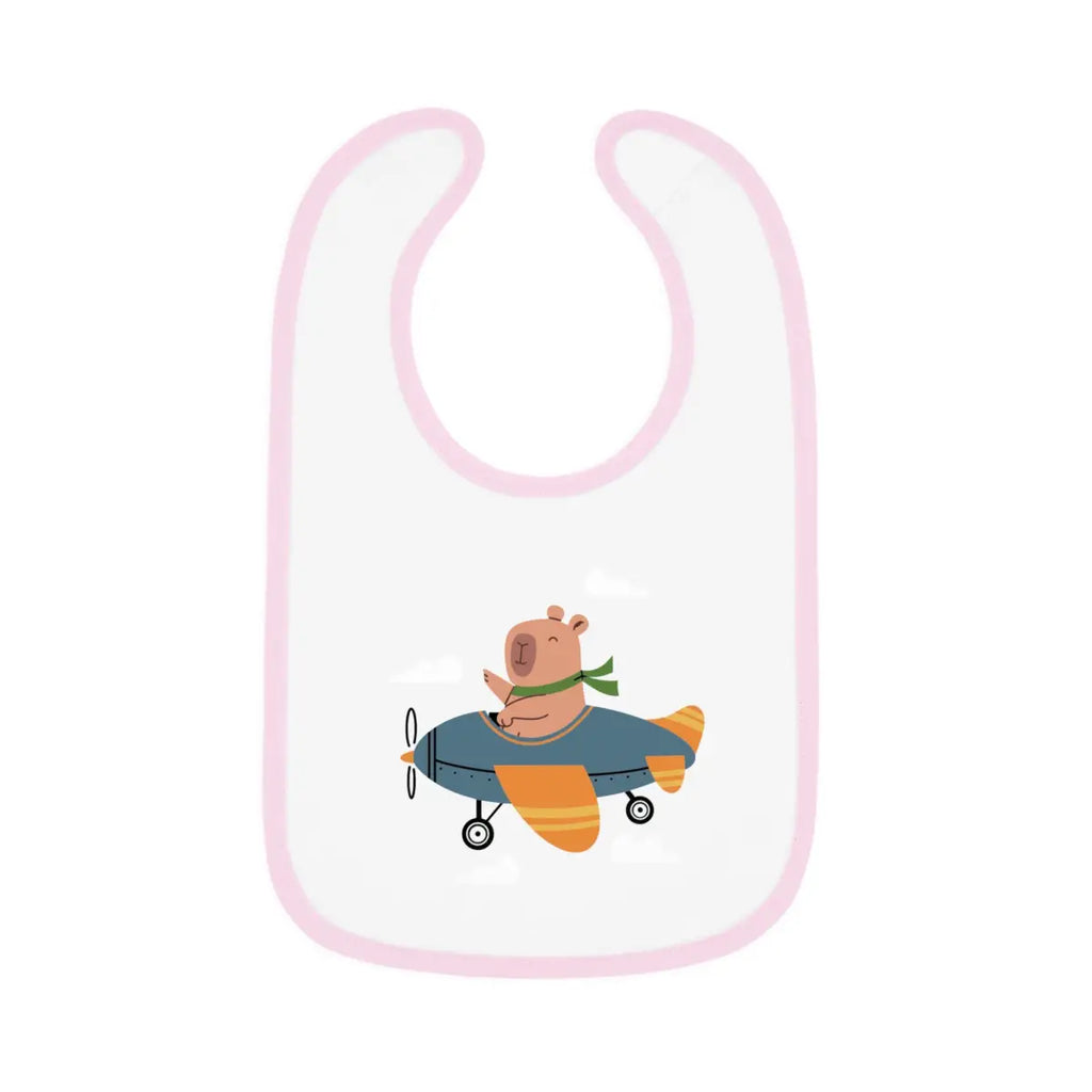 Baby Airplane Bib with Contrast Trim - Kids clothes - Pilot gifts - WWII warbird t-shirt