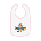 Baby Airplane Bib with Contrast Trim - Kids clothes - Pilot gifts - WWII warbird t-shirt
