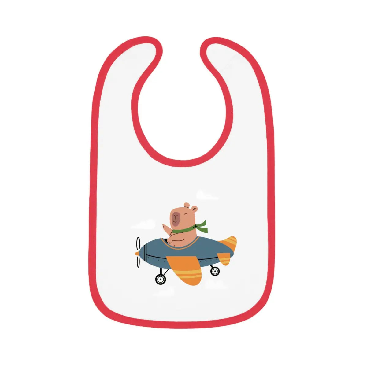 Baby Airplane Bib with Contrast Trim - Kids clothes - Pilot gifts - WWII warbird t-shirt