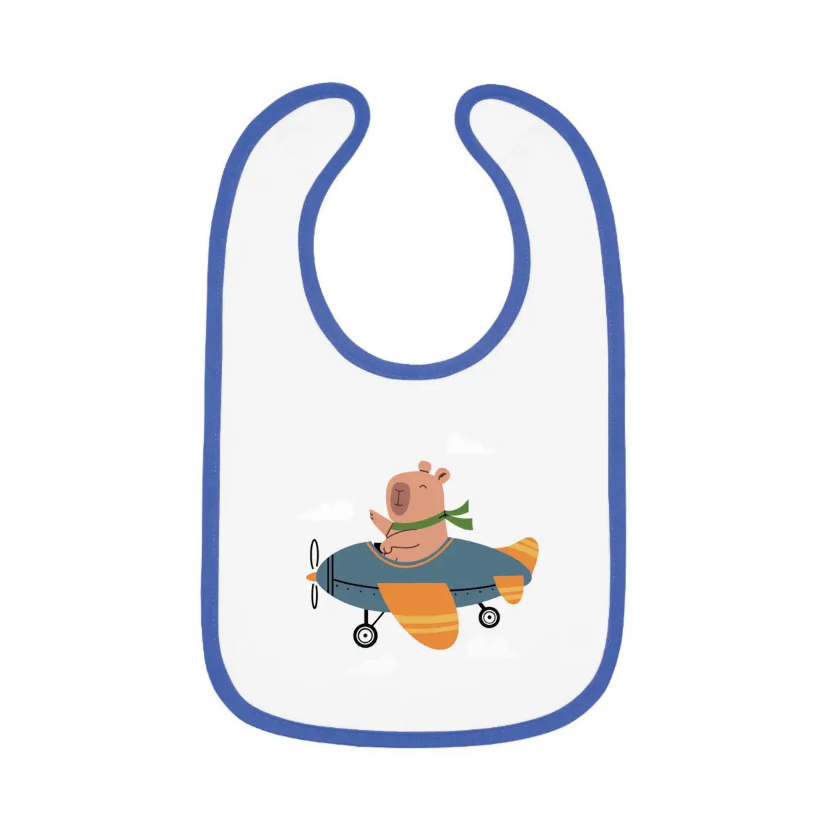 Baby Airplane Bib with Contrast Trim - Kids clothes - Pilot gifts - WWII warbird t-shirt