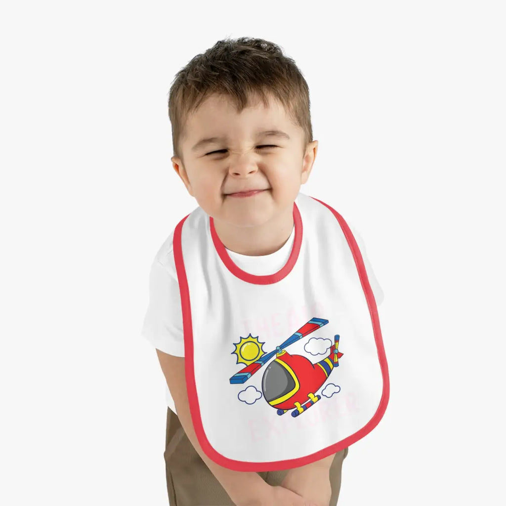 Baby Bib Air Explorer Helicopter Design - Kids clothes - Gifts for pilots - Aviation apparel