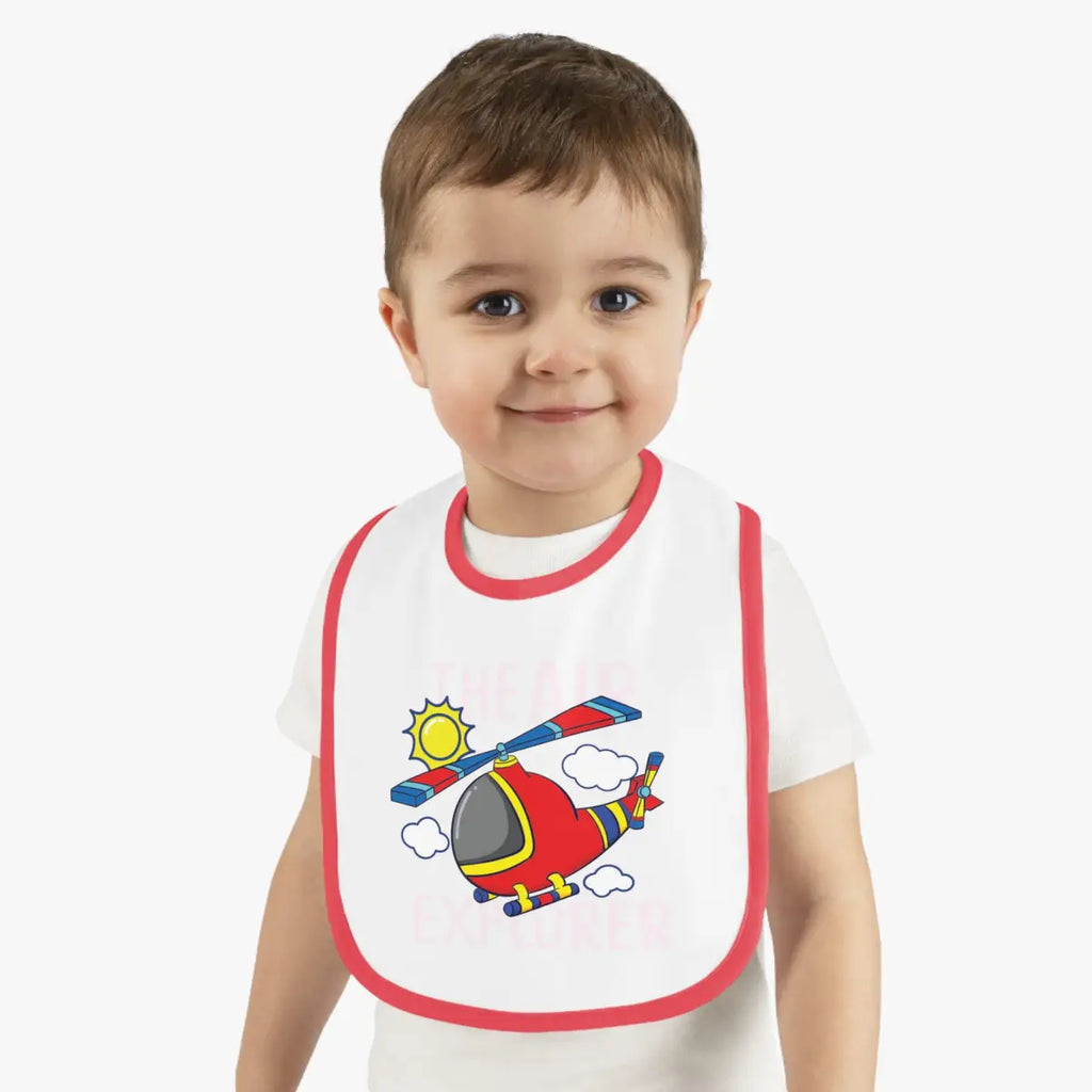 Baby Bib Air Explorer Helicopter Design - Kids clothes - Gifts for pilots - Aviation apparel
