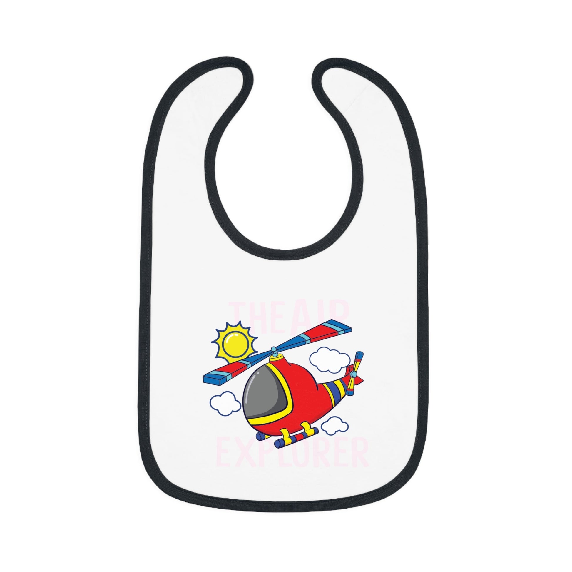 Baby Bib Air Explorer Helicopter Design - White/Black / One size - Kids clothes