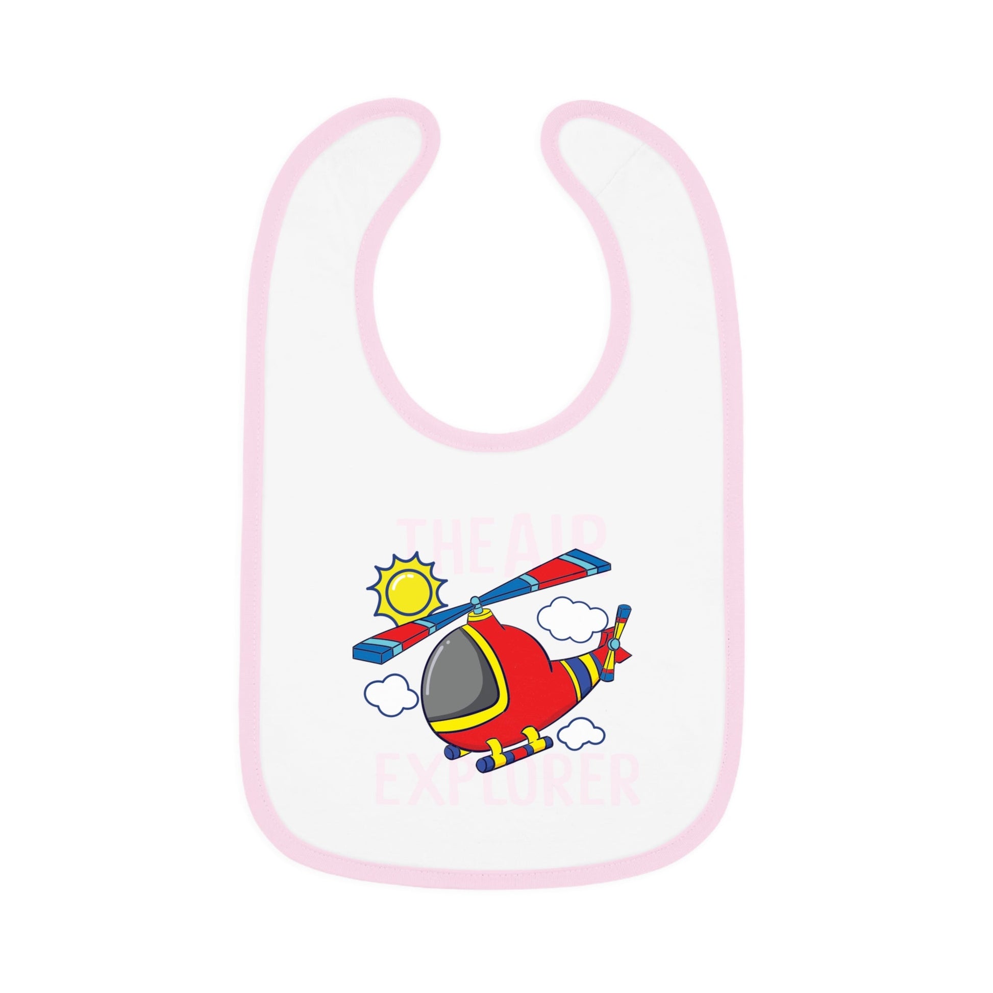 Baby Bib Air Explorer Helicopter Design - White/Pink / One size - Kids clothes