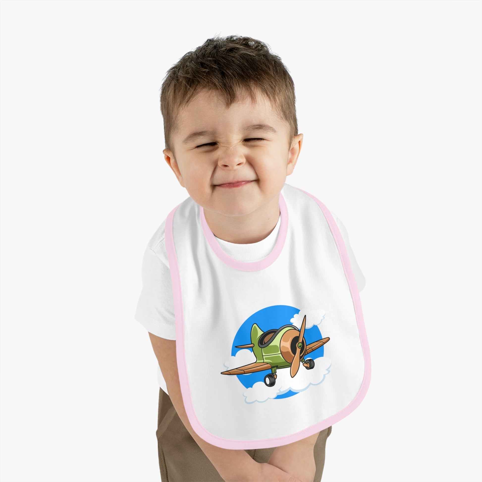 Baby Bib with Airplane Design - Open Cockpit Sportster - Kids clothes - Gifts for pilots - Aviation apparel